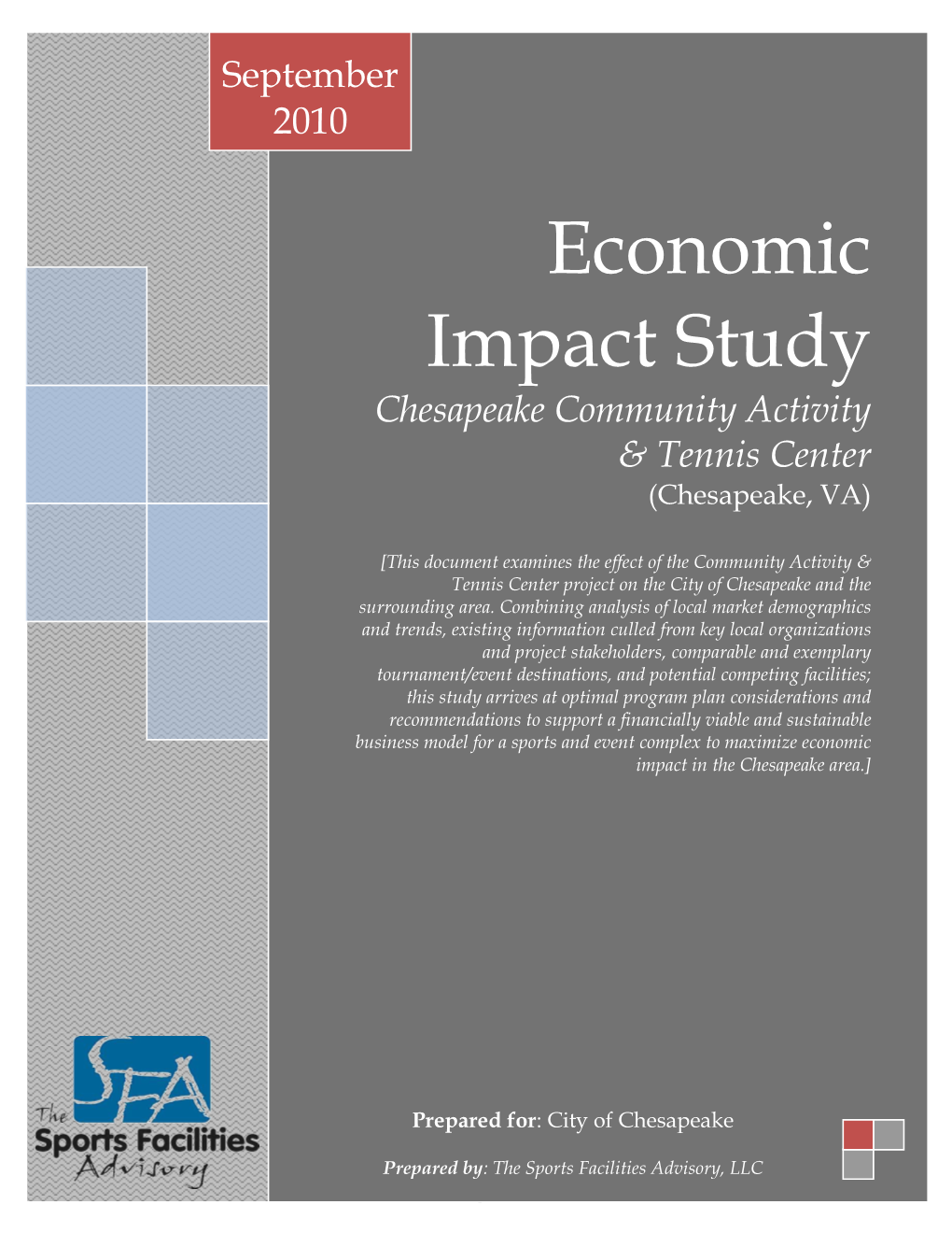 Economic Impact Study Chesapeake Community Activity & Tennis Center (Chesapeake, VA)