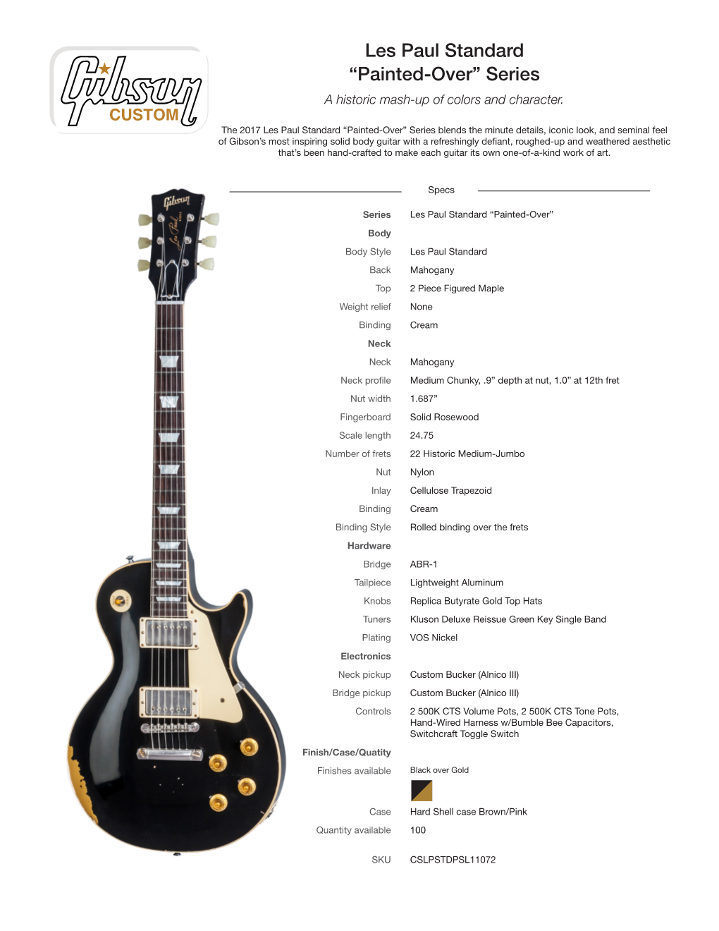 Les Paul Standard “Painted-Over” Series a Historic Mash-Up of Colors and Character