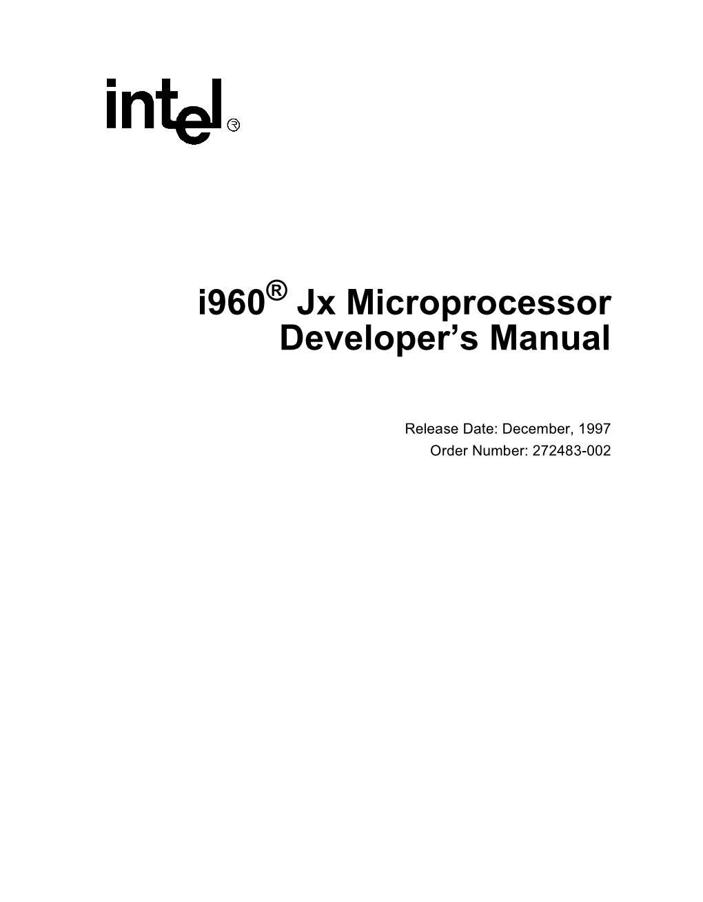 I960 Jx Microprocessor Developer's Manual