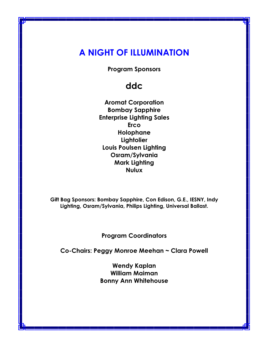 A Night of Illumination