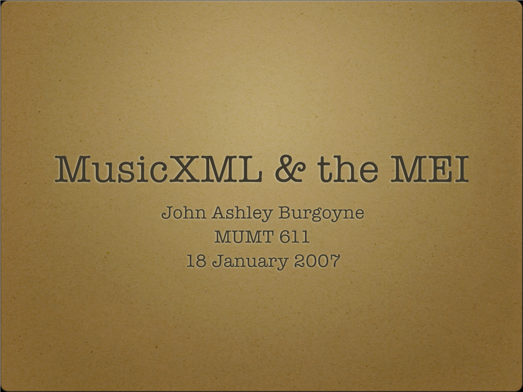 Musicxml & The