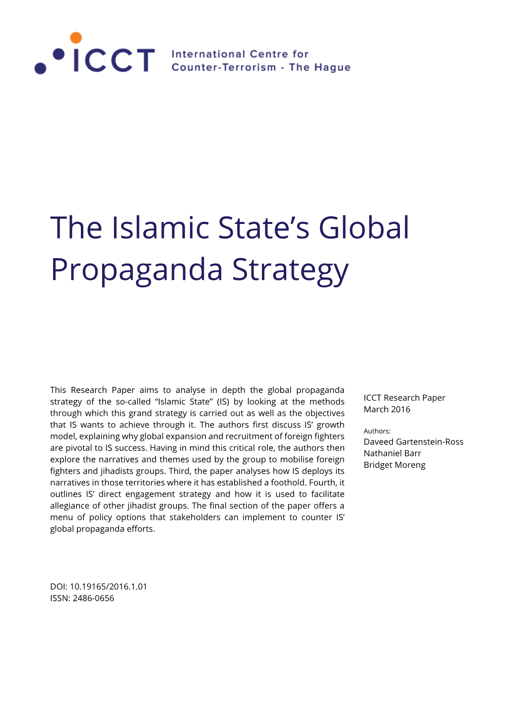 The Islamic State's Global Propaganda Strategy