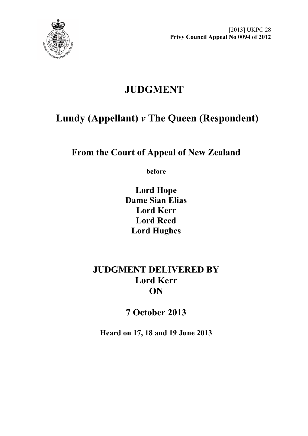 [2013] UKPC 28 Privy Council Appeal No 0094 of 2012