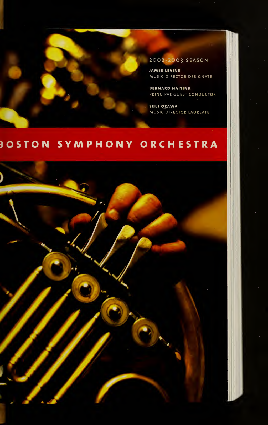 Boston Symphony Orchestra Concert Programs, Season 122, 2002-2003, Subscription, Volume 01