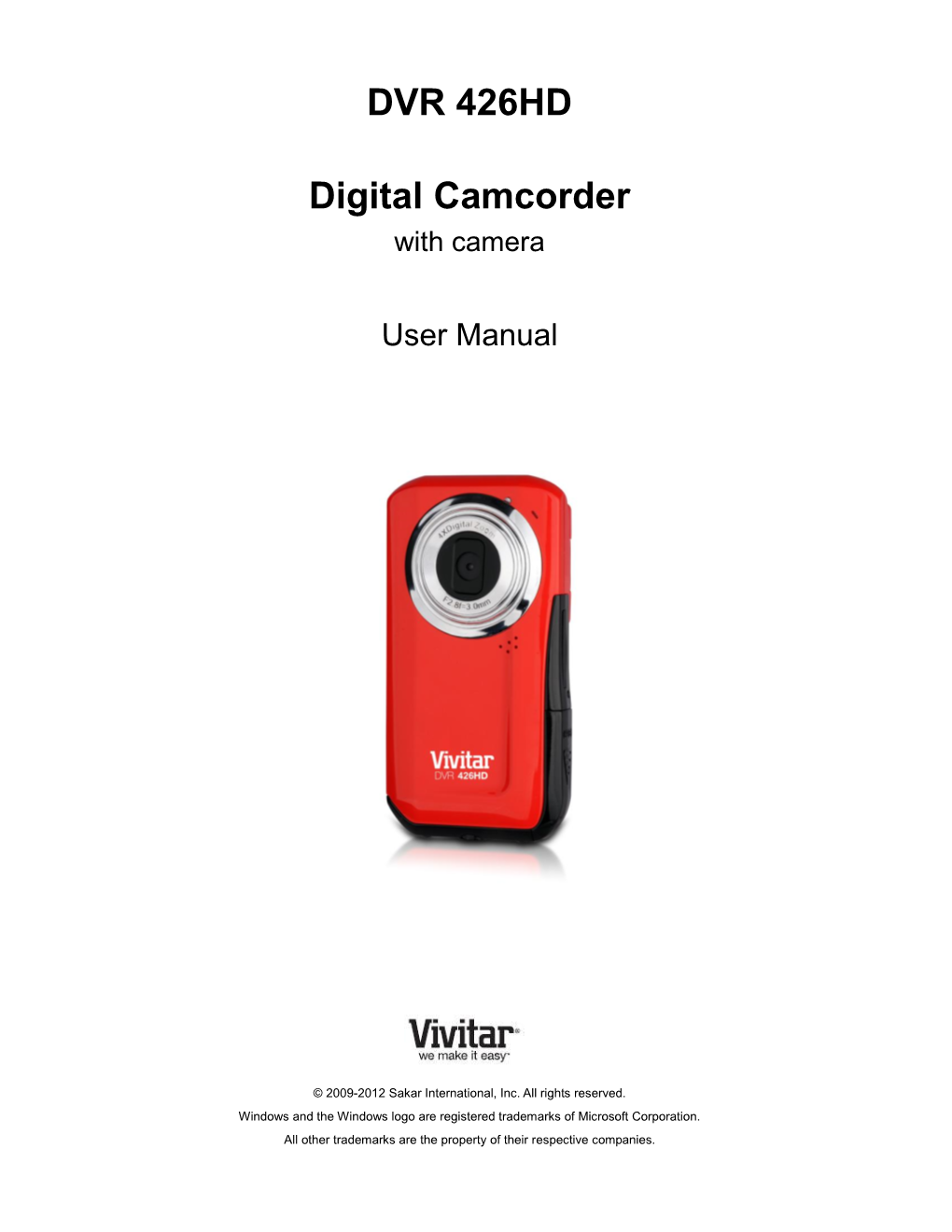 DVR 426HD Digital Camcorder
