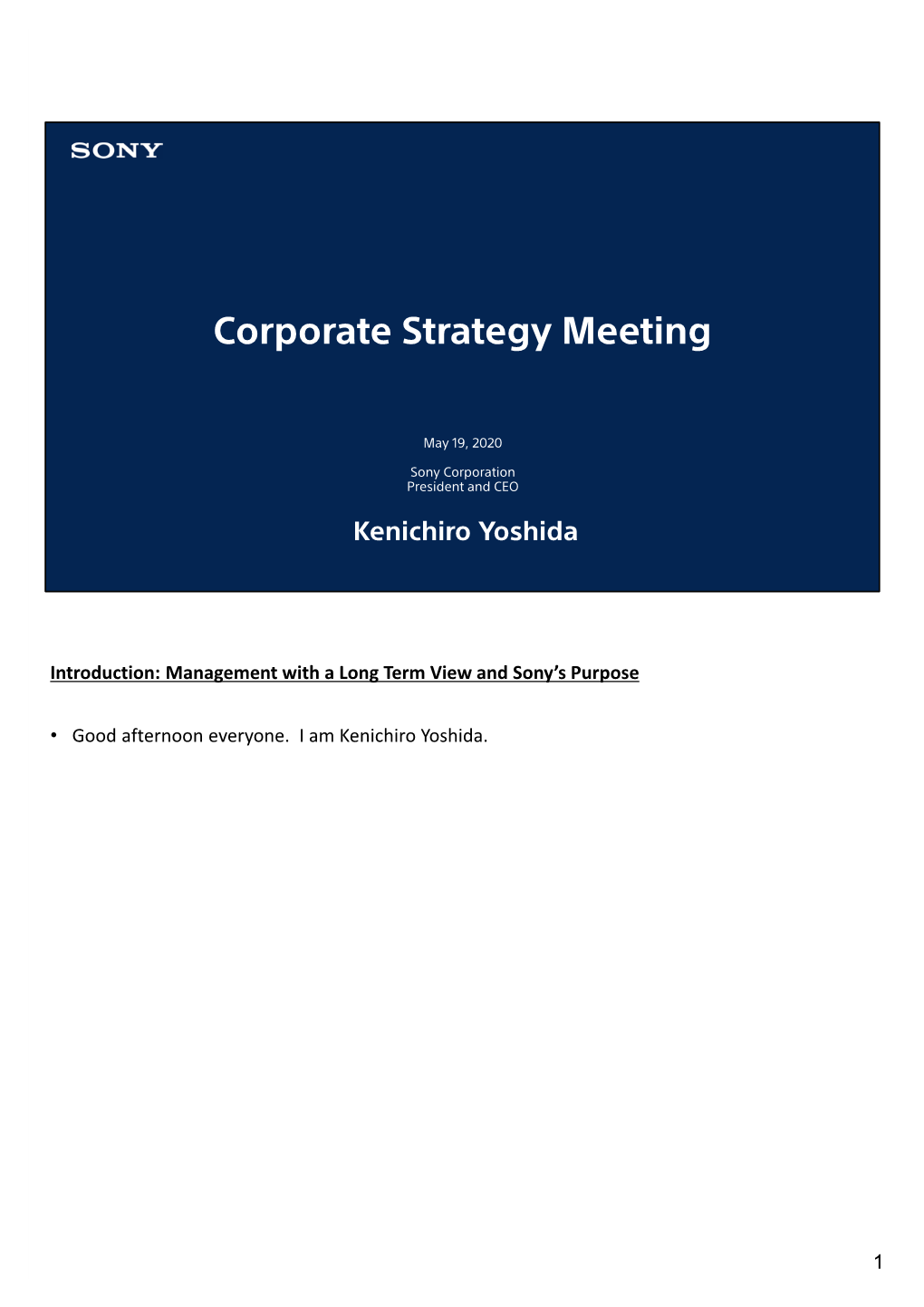 Corporate Strategy Meeting