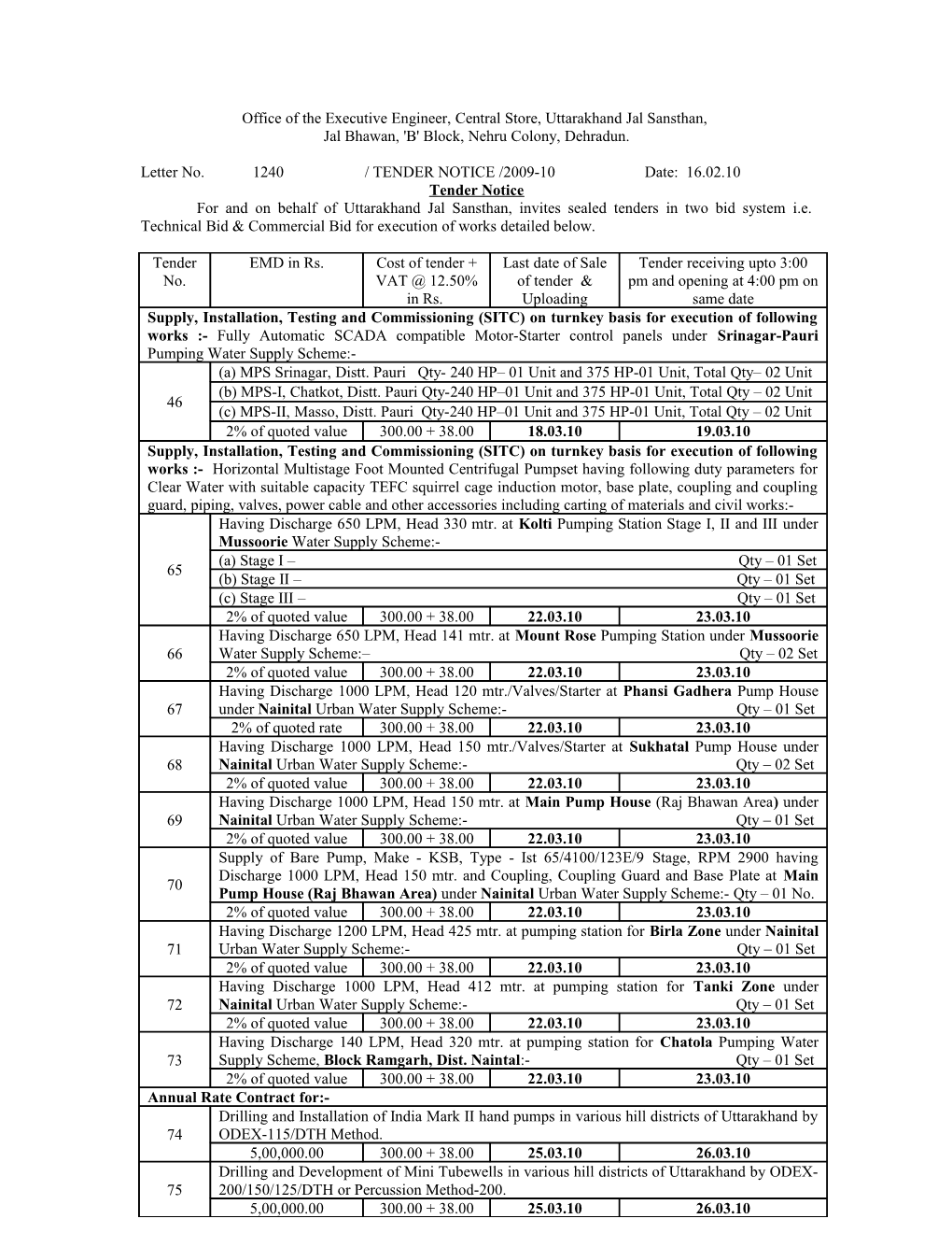 Uttaranchal Jal Sansthan