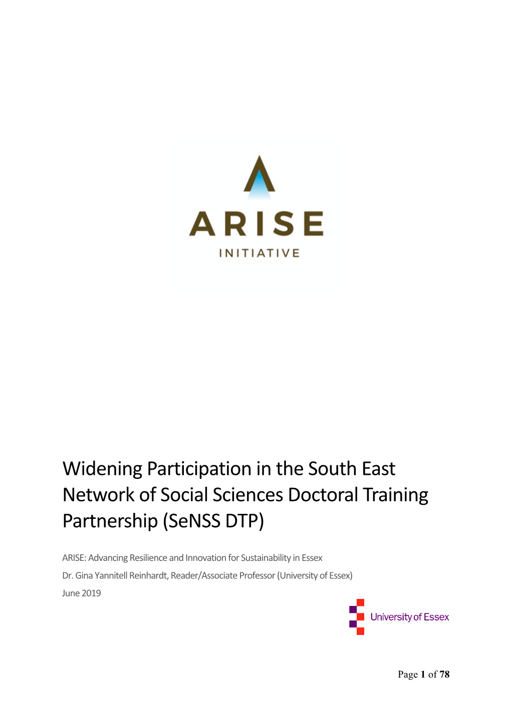 Widening Participation in Senss Member Institutions