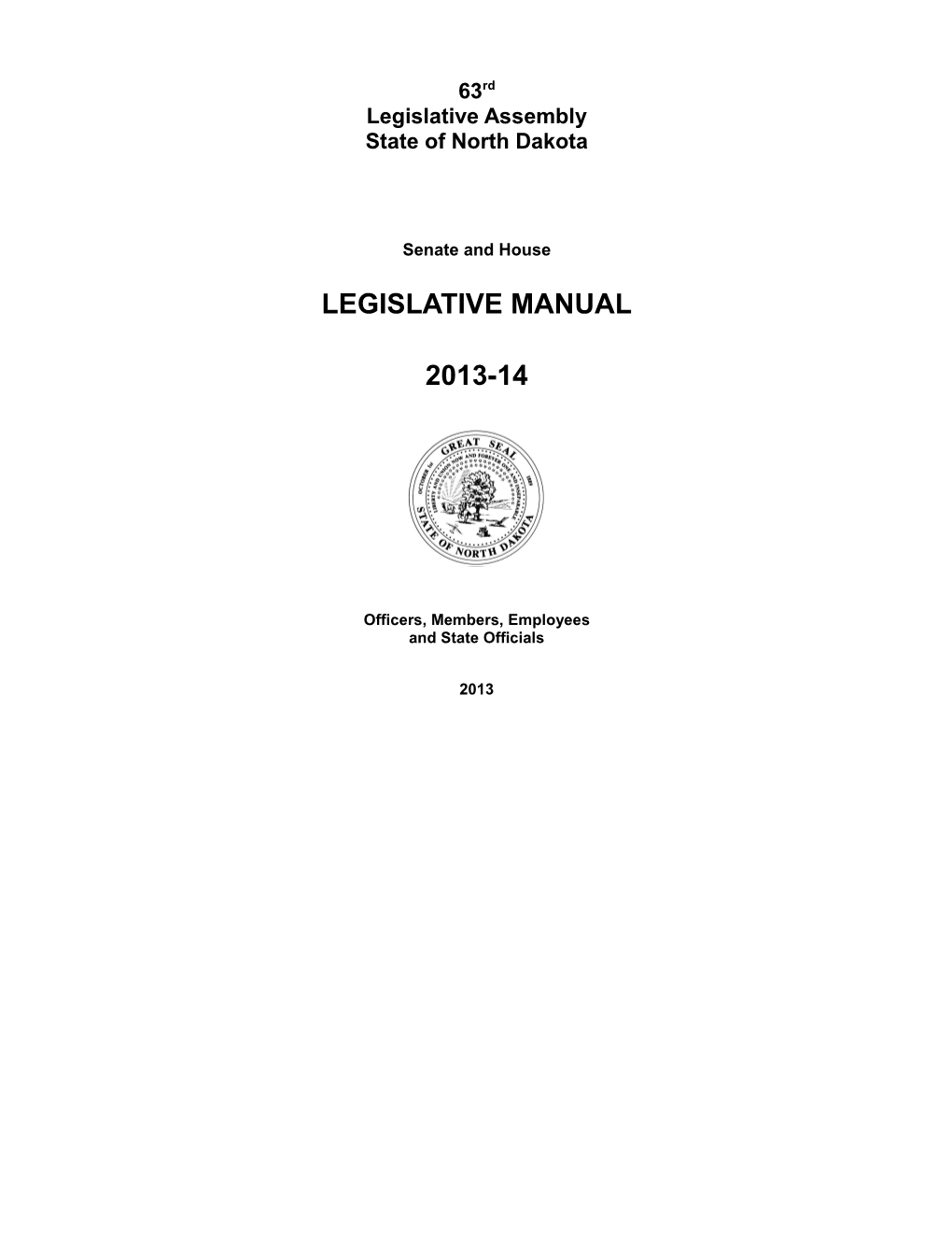 Legislative Manual 2013-14