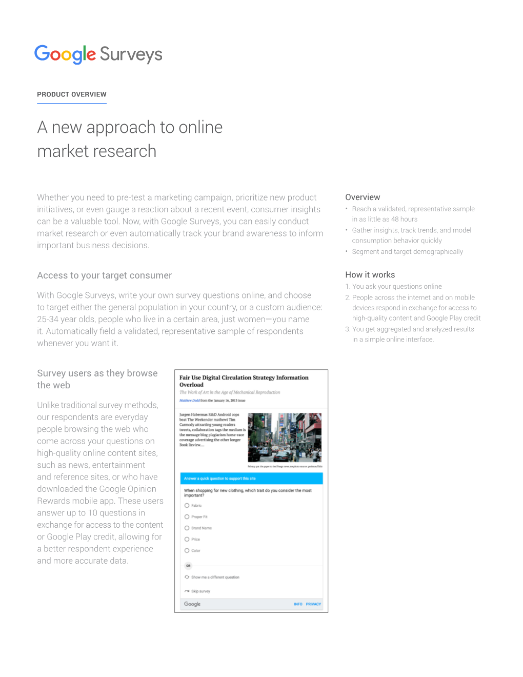 A New Approach to Online Market Research
