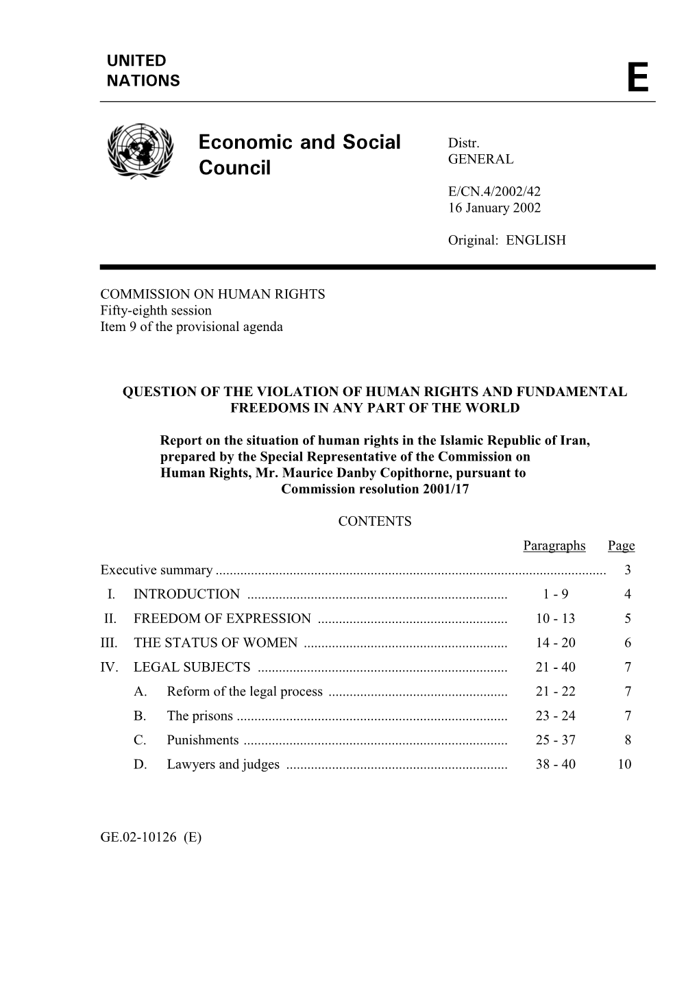 Economic and Social Council