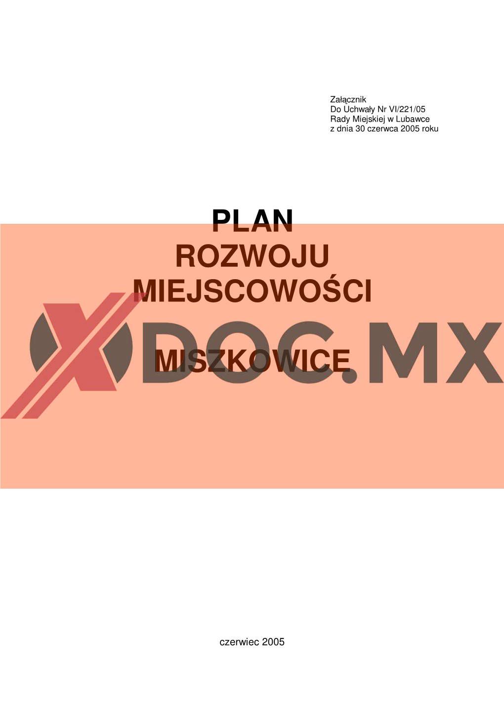 Plan Rozwoju Miejscowości Miszkowice