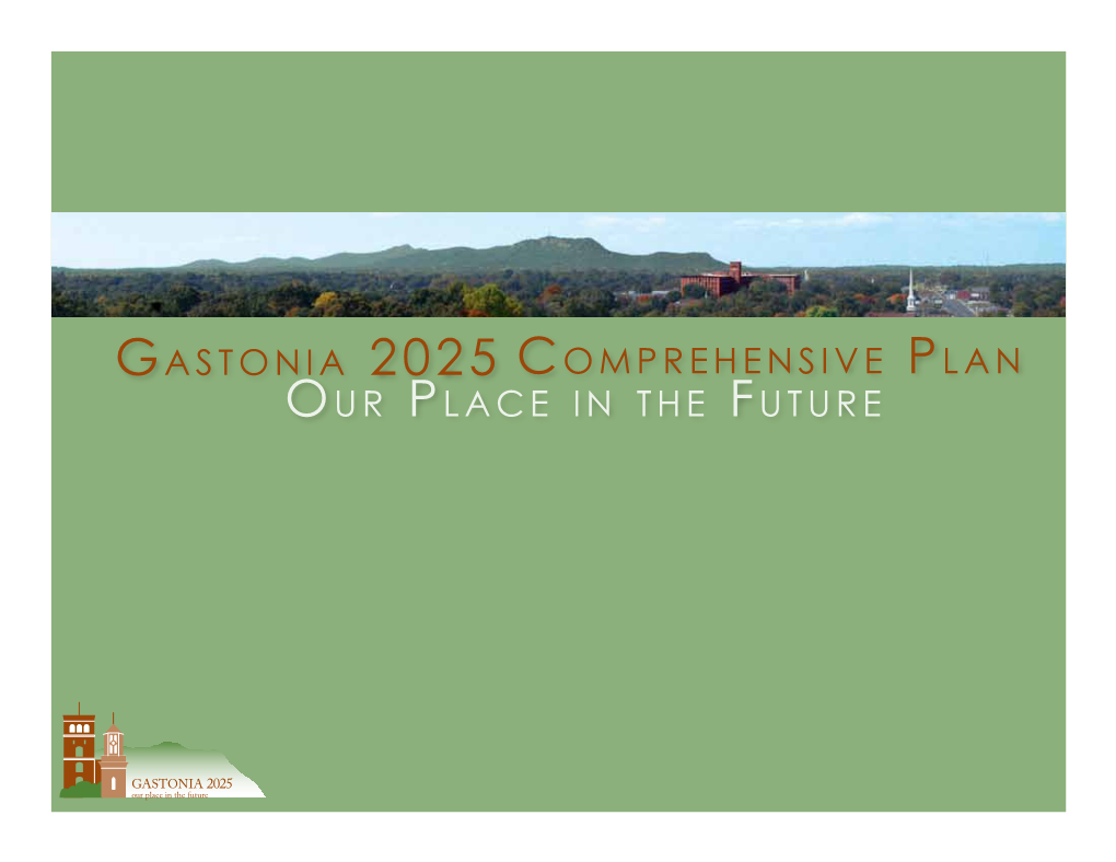 Comprehensive Plan Gastonia 2025 Our Place in the Future