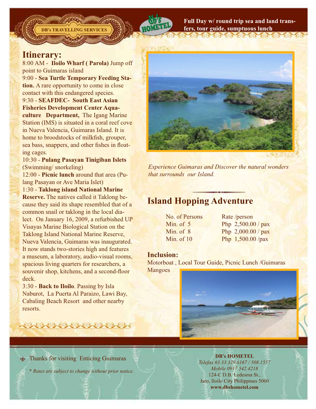 Island Hopping Adventure Itinerary
