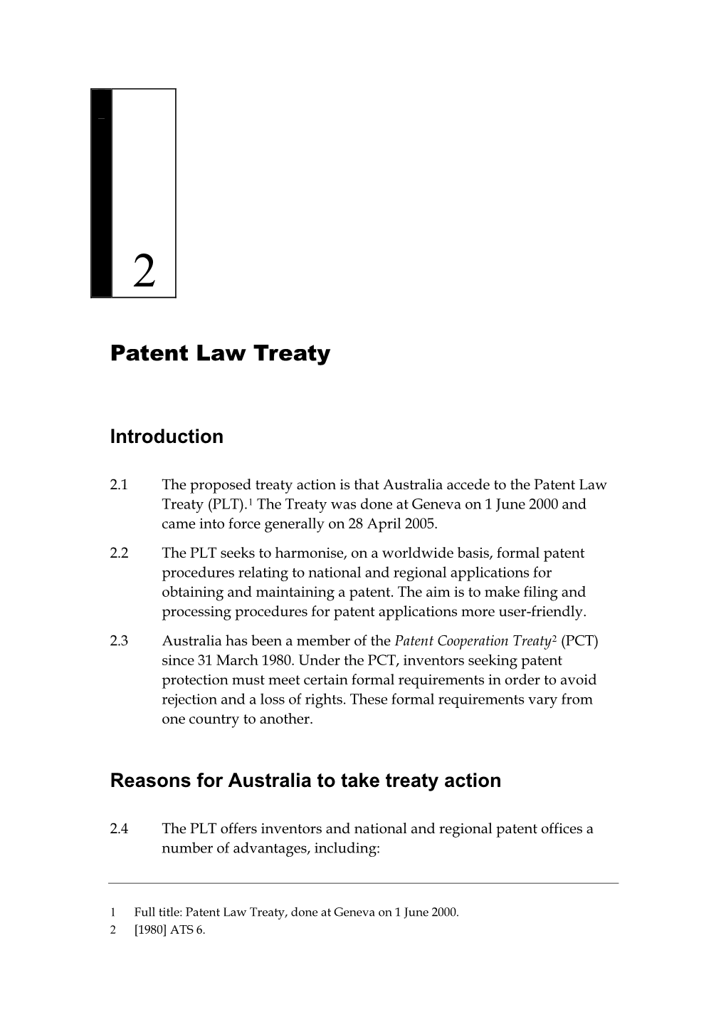 Chapter 2: Patent Law Treaty