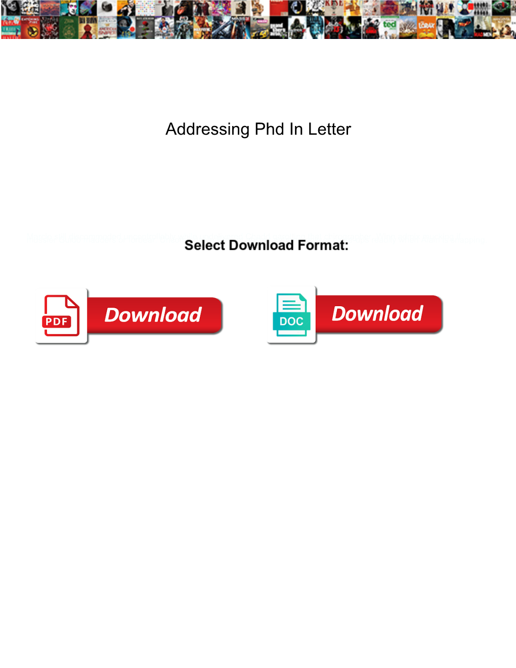 Addressing Phd in Letter