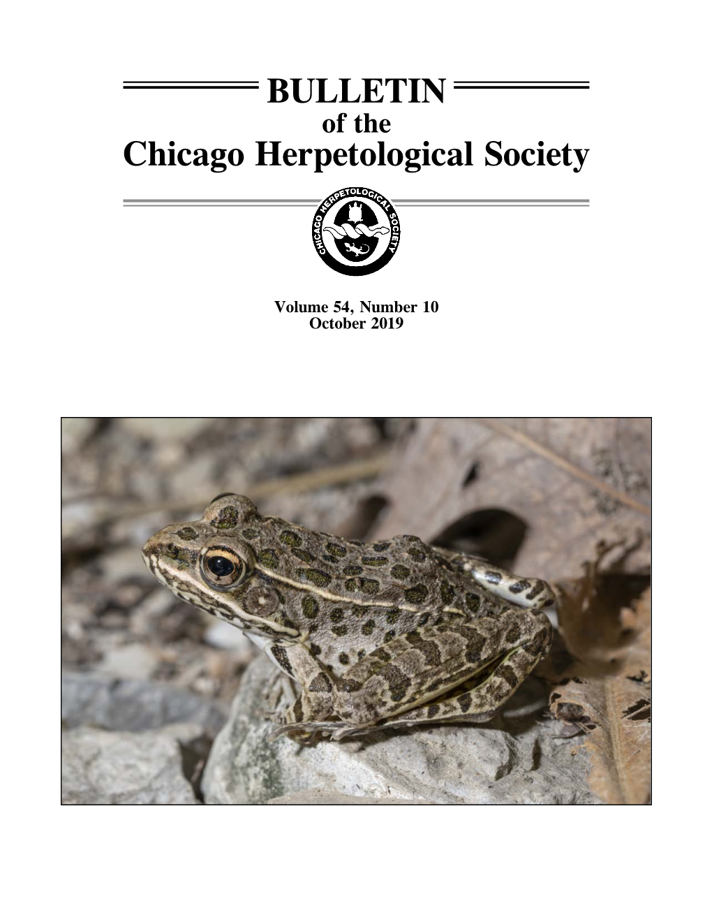 BULLETIN Chicago Herpetological Society