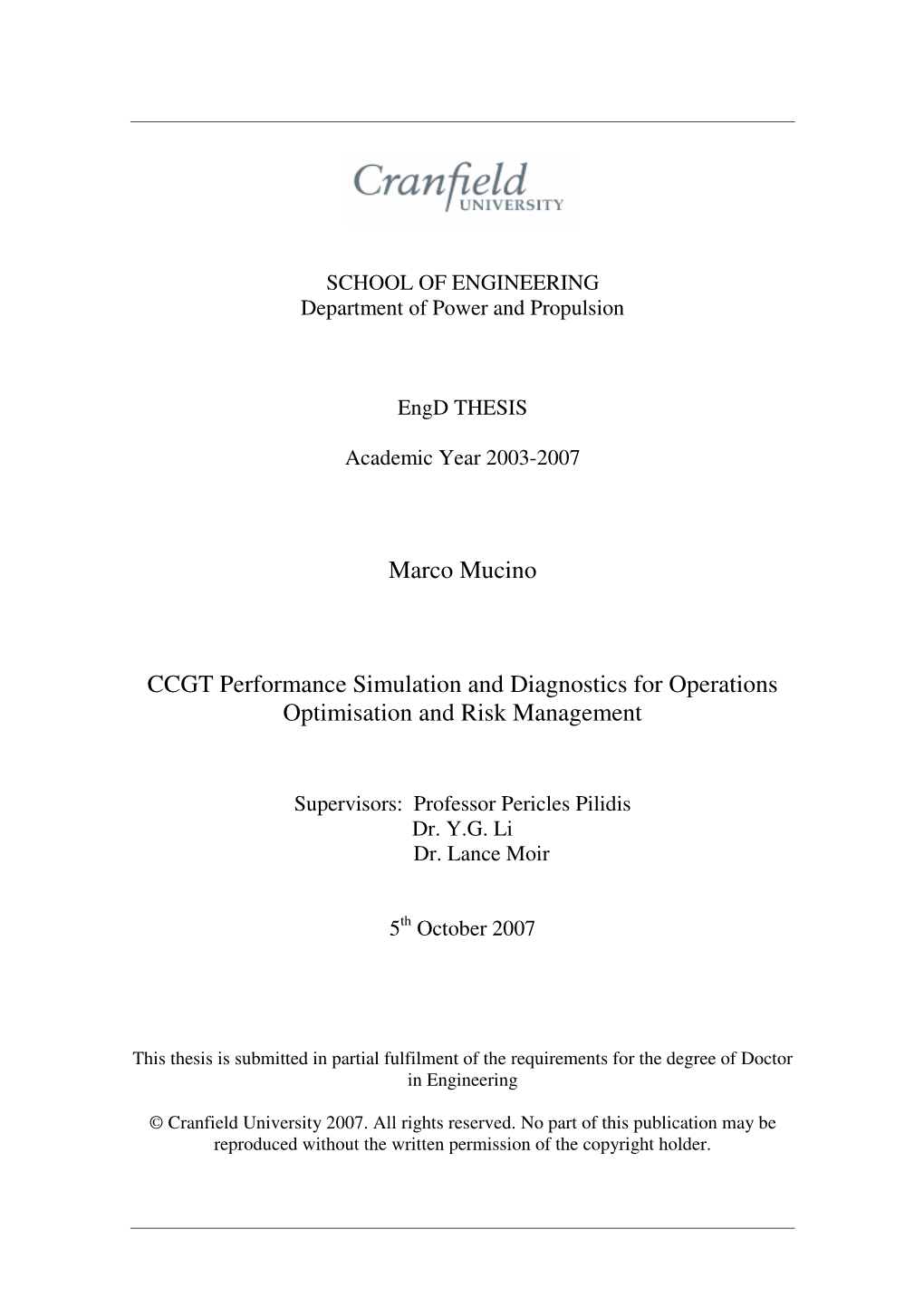 Marco Mucino CCGT Performance Simulation and Diagnostics For