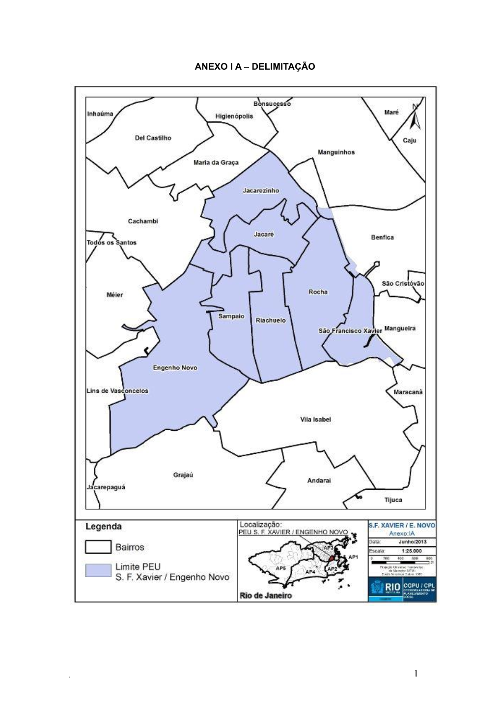 Anexo I a – Delimitação