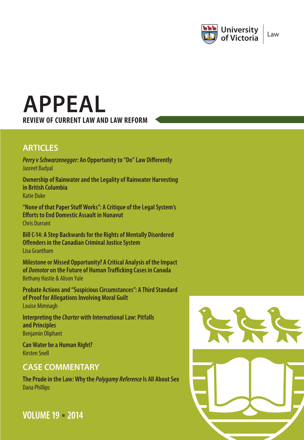 Appeal Review of Current Law and Law Reform