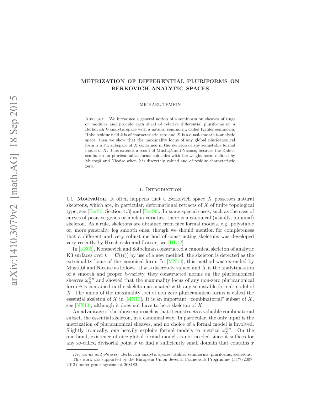 Arxiv:1410.3079V2 [Math.AG] 18 Sep 2015 03 Ne Rn Gemn 268182