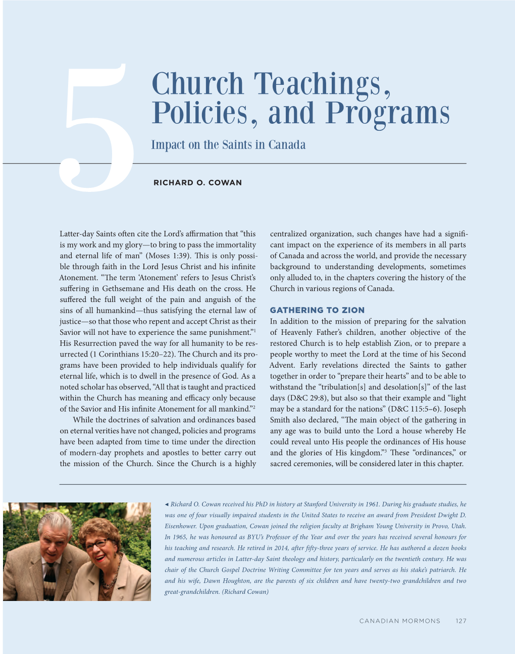 5Church Teachings, Policies, and Programs