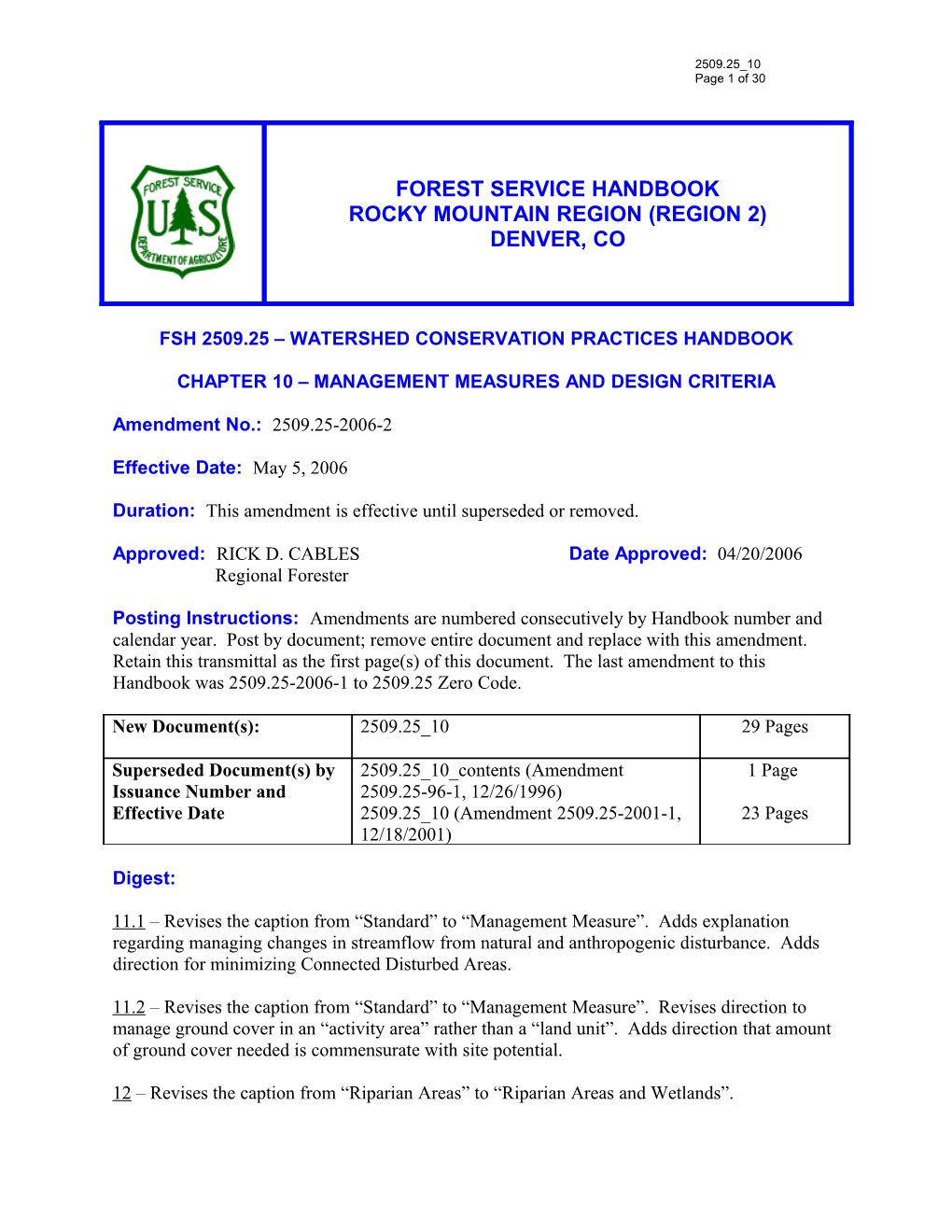 Fsh 2509.25 Watershed Conservation Practices Handbook s1