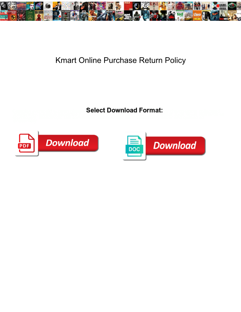 Kmart Online Purchase Return Policy