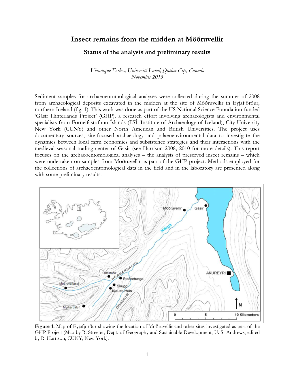 Insect Remains from the Midden at Möðruvellir Status of the Analysis and Preliminary Results