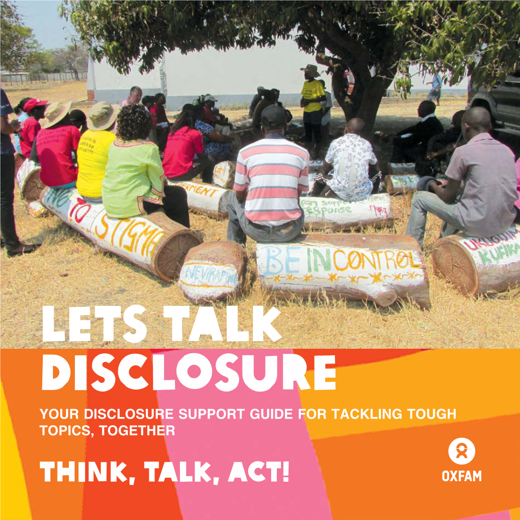 LETS TALK DISCLOSURE: Booklet