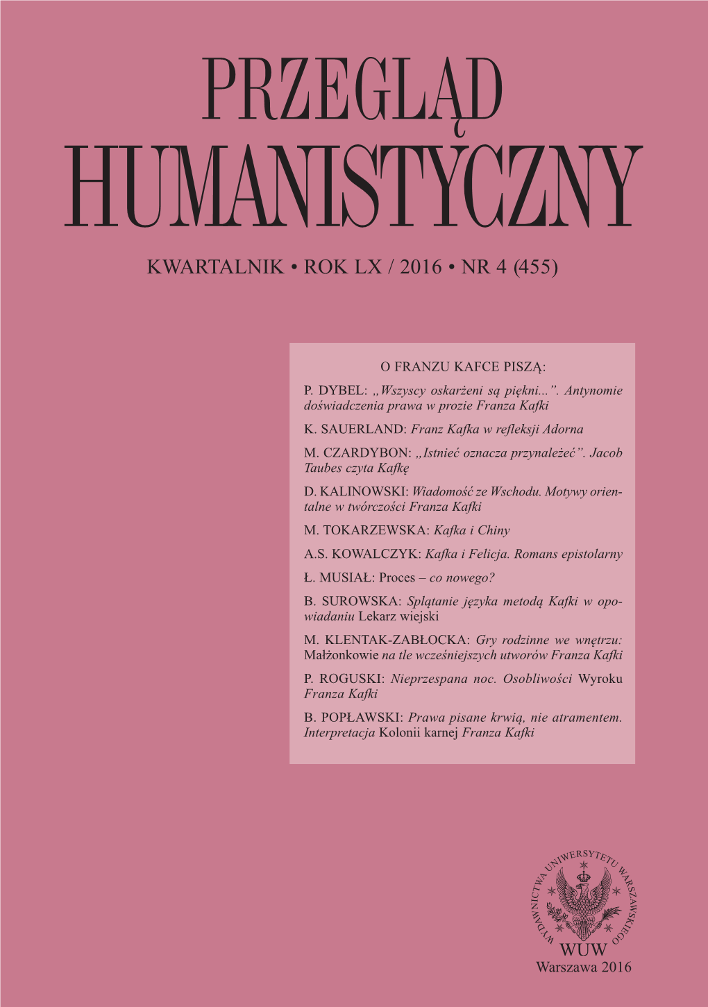 Przegląd Humanistyczny 2016/4 (455)