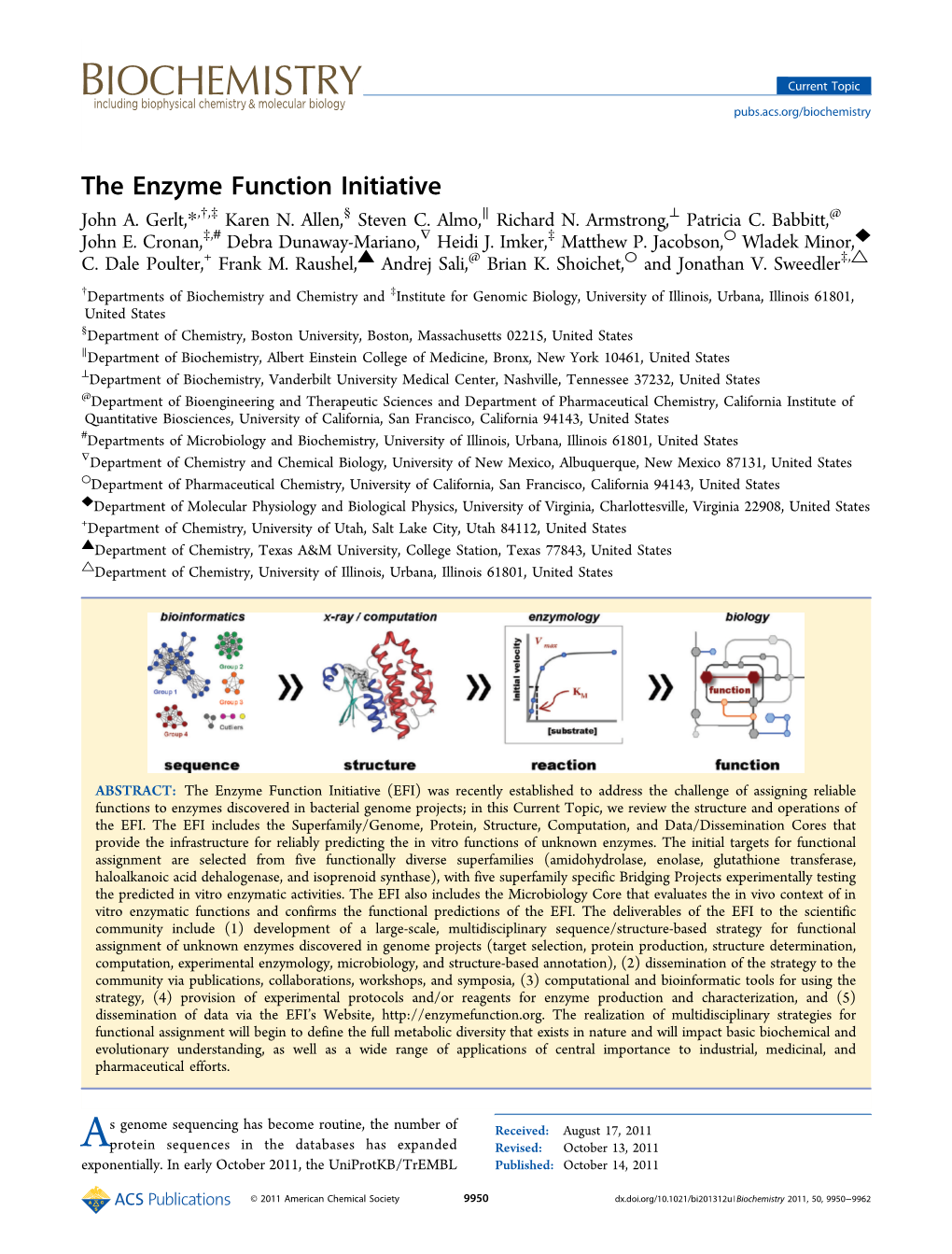 The Enzyme Function Initiative John A