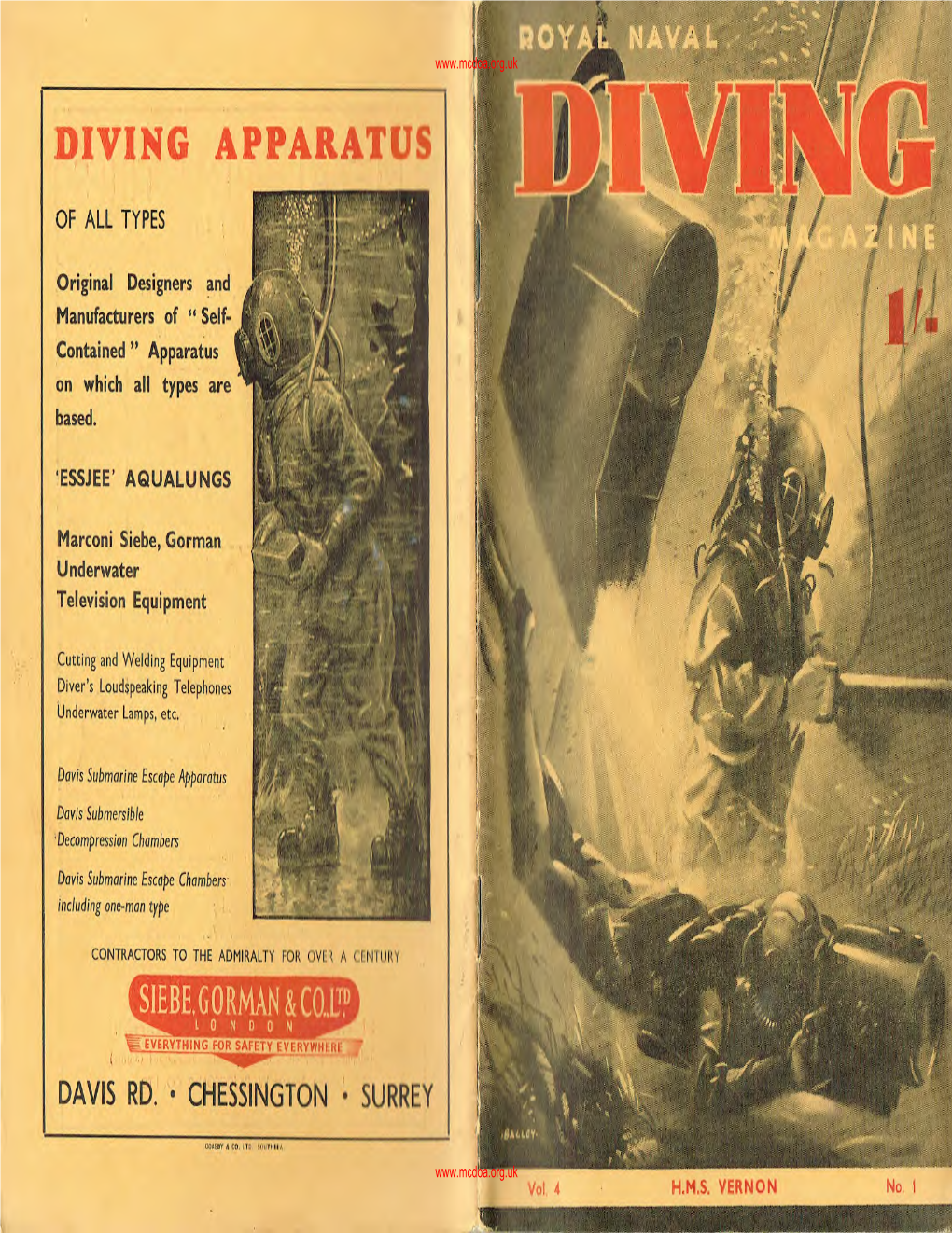 DIVING APPARATUS on Which All Types Are