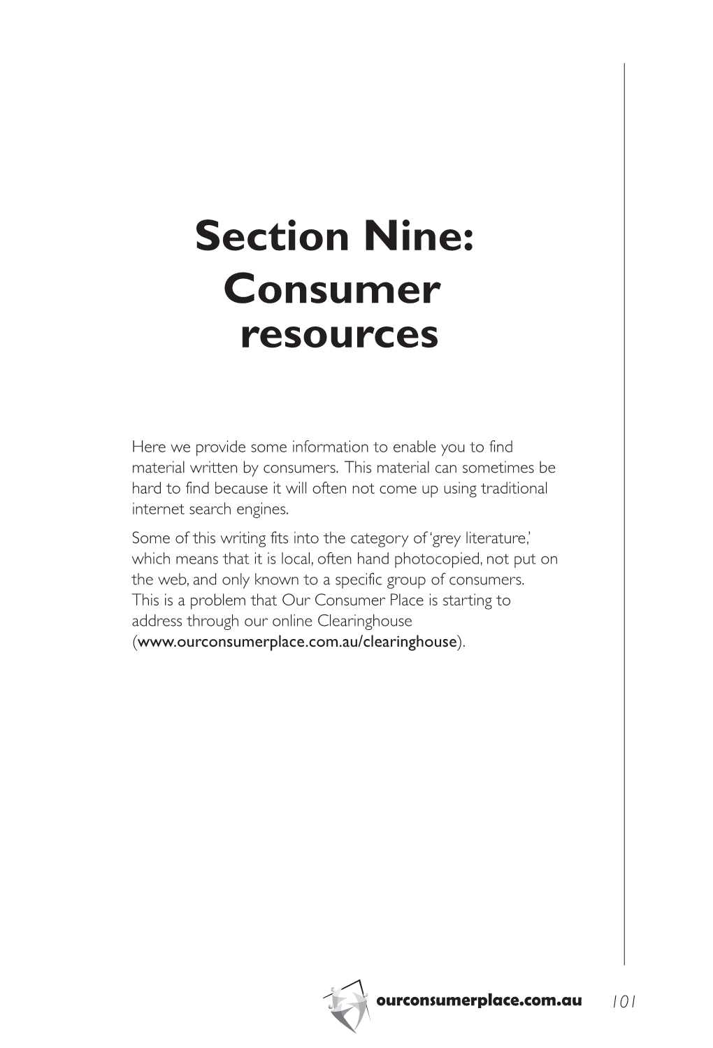 Section Nine: Consumer Resources