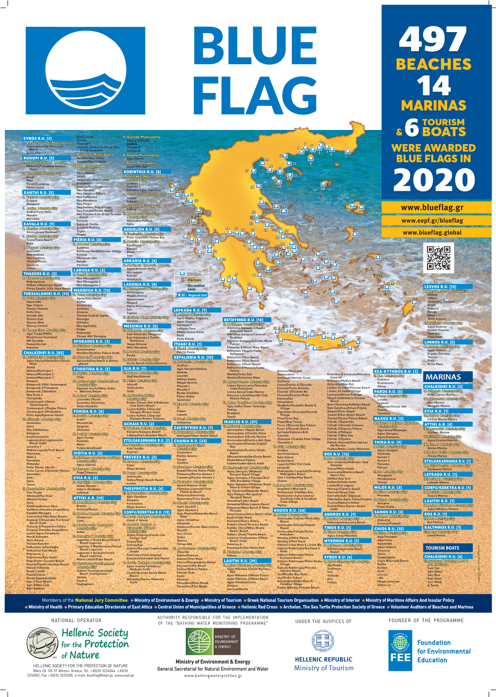 Beaches 14 Marinas Flag Tourism & Evros R.U