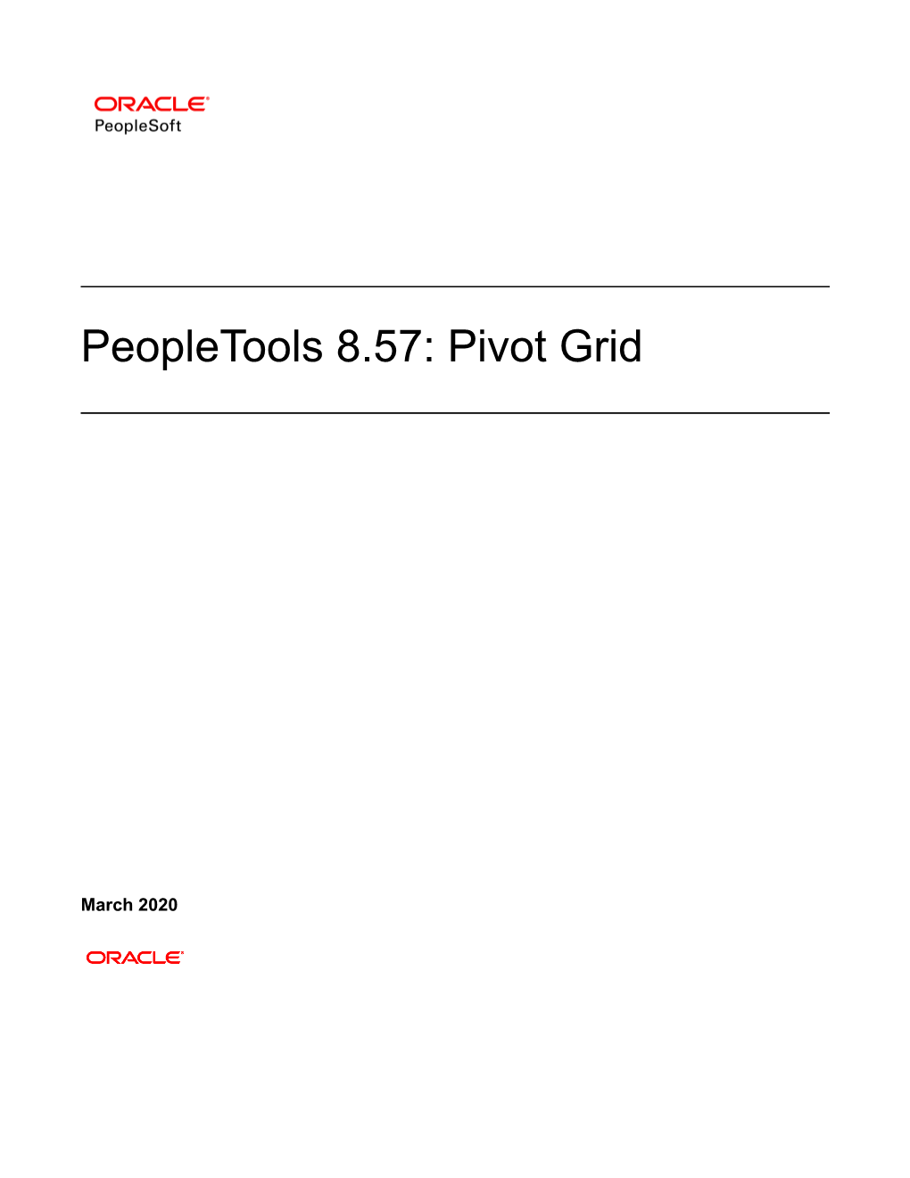 Peopletools 8.57: Pivot Grid