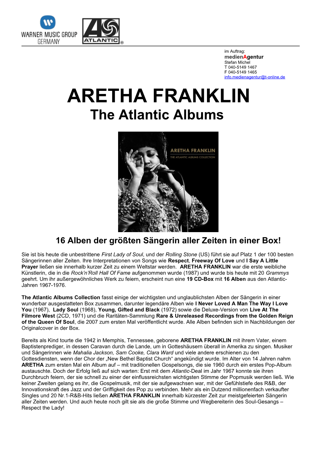 ARETHA FRANKLIN the Atlantic Albums