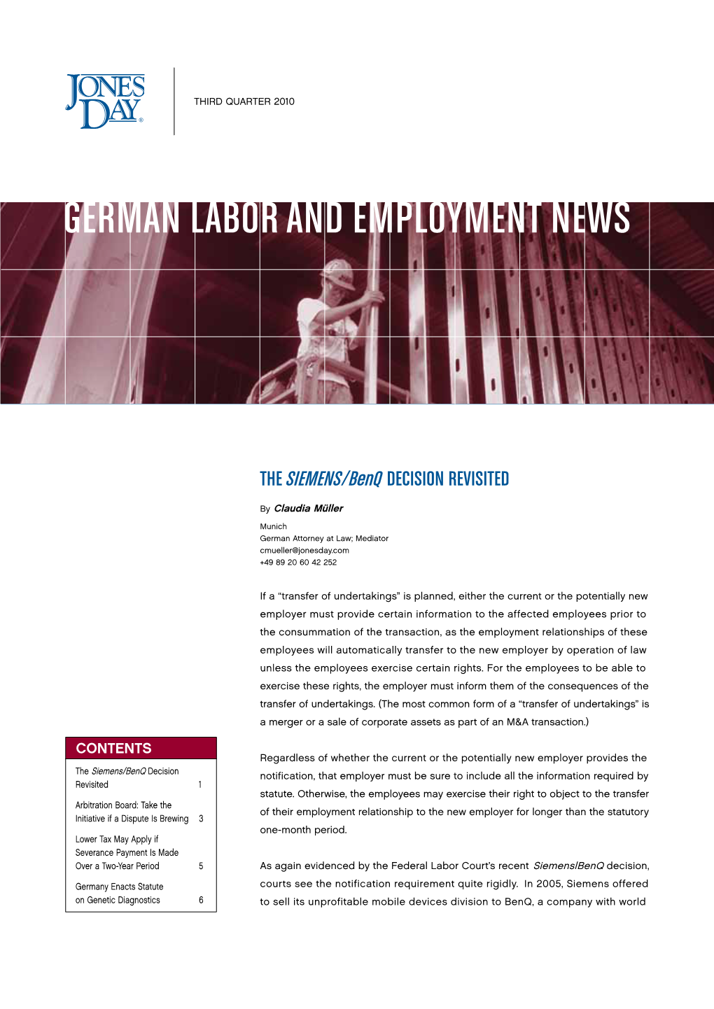 German Labor and Employment News