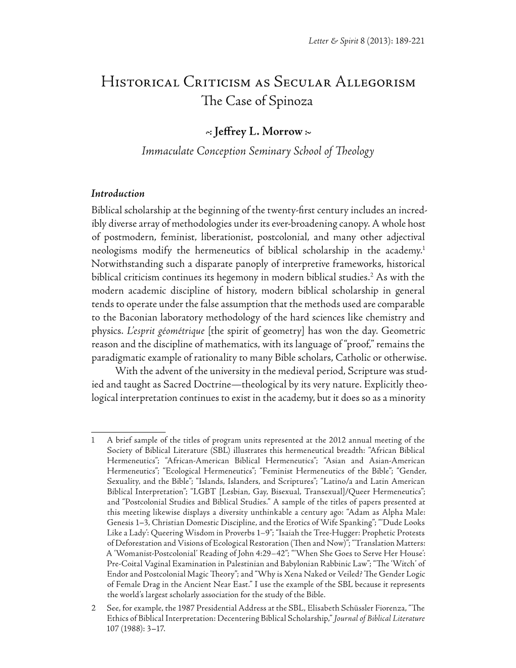 Historical Criticism As Secular Allegorism 191