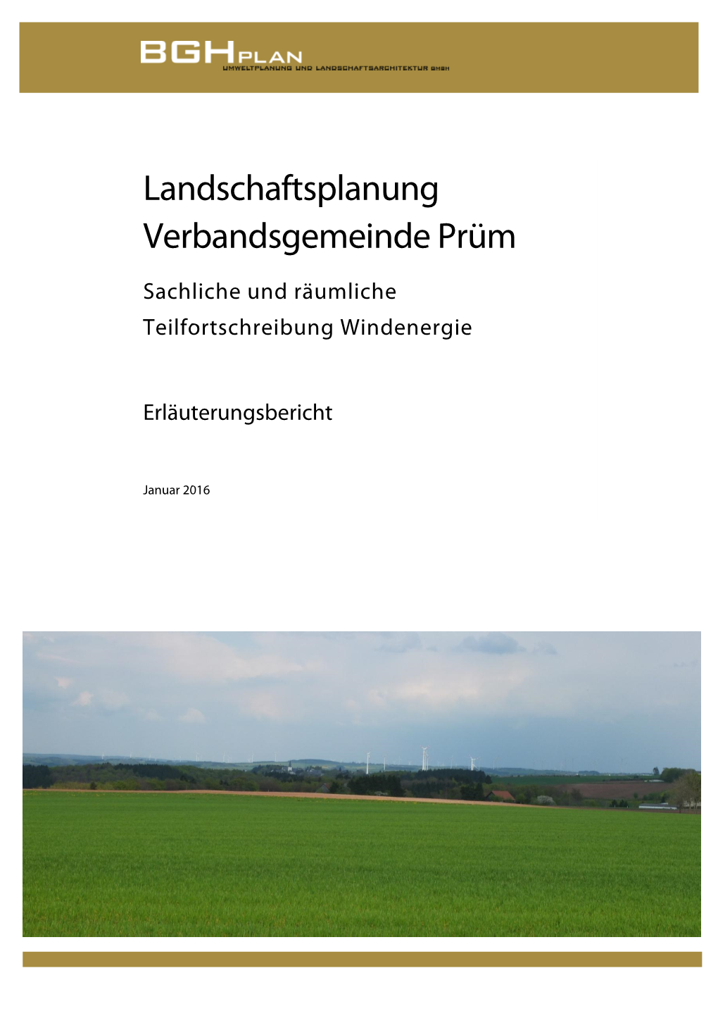 Landschaftsplanung Verbandsgemeinde Prüm