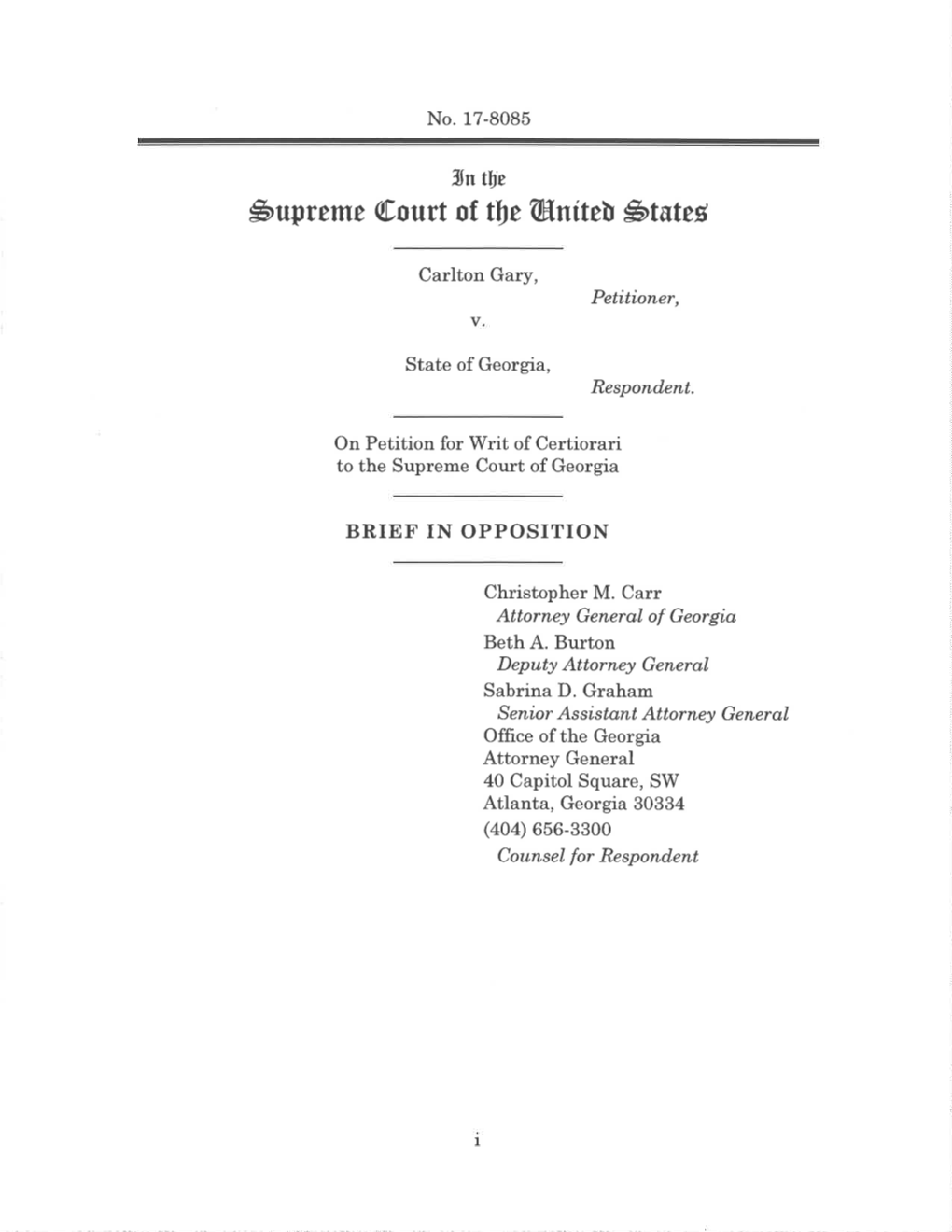 Supreme Court of Tfje ®Nttcb States; BRIEF in OPPOSITION