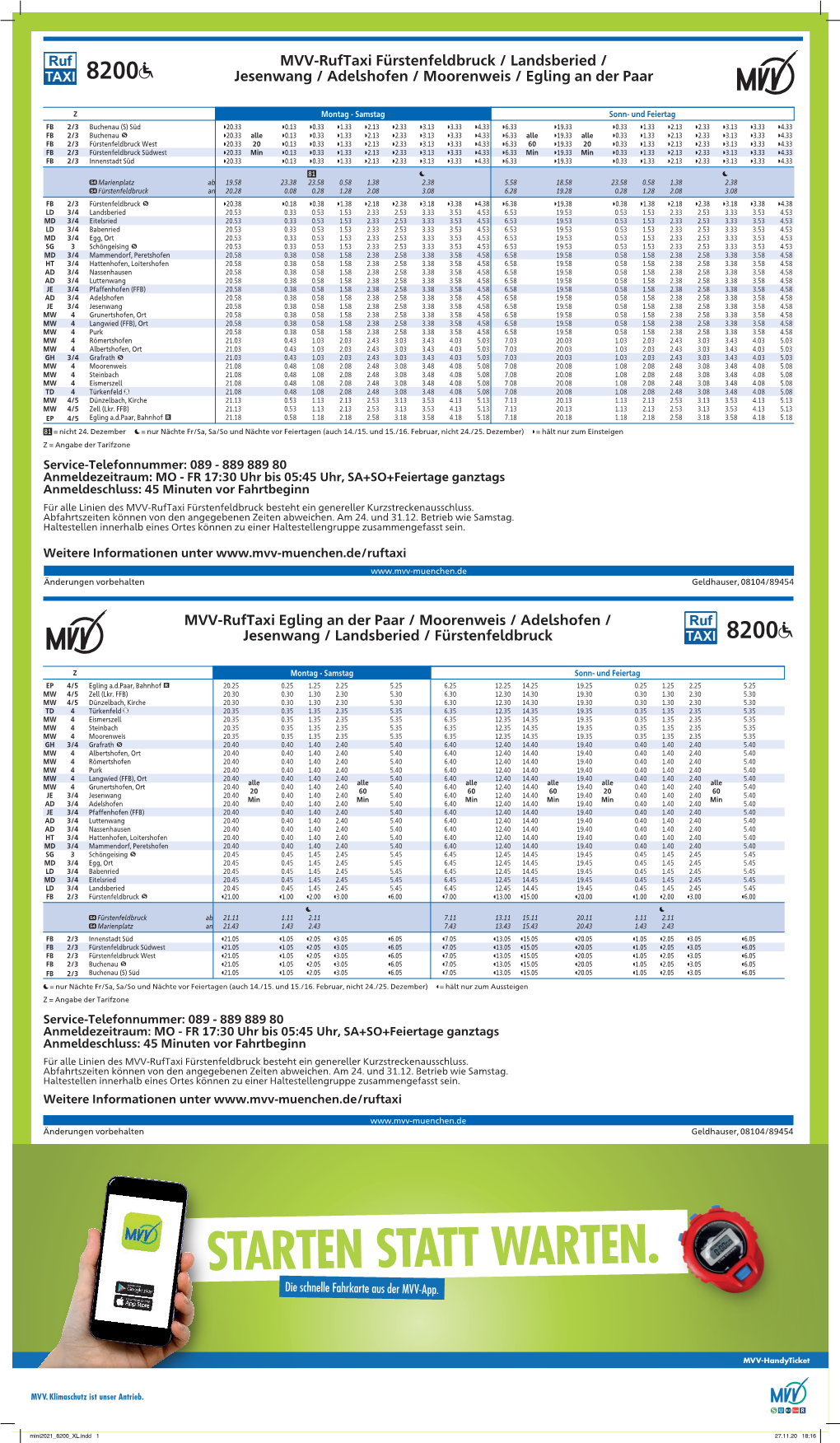 MVV-Ruftaxi Fürstenfeldbruck / Landsberied / Jesenwang