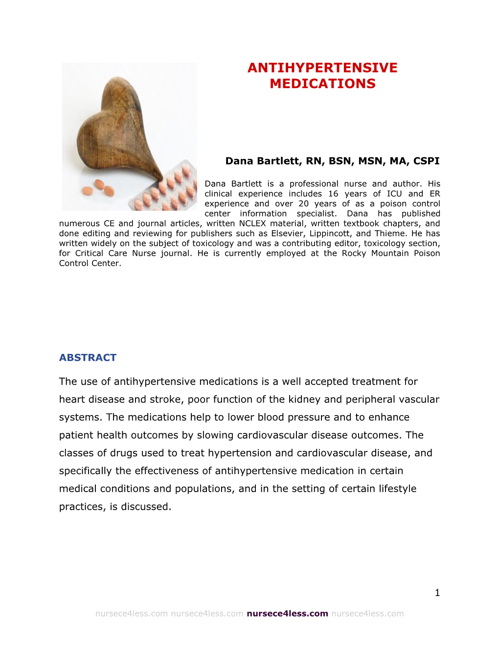 Antihypertensive Medications