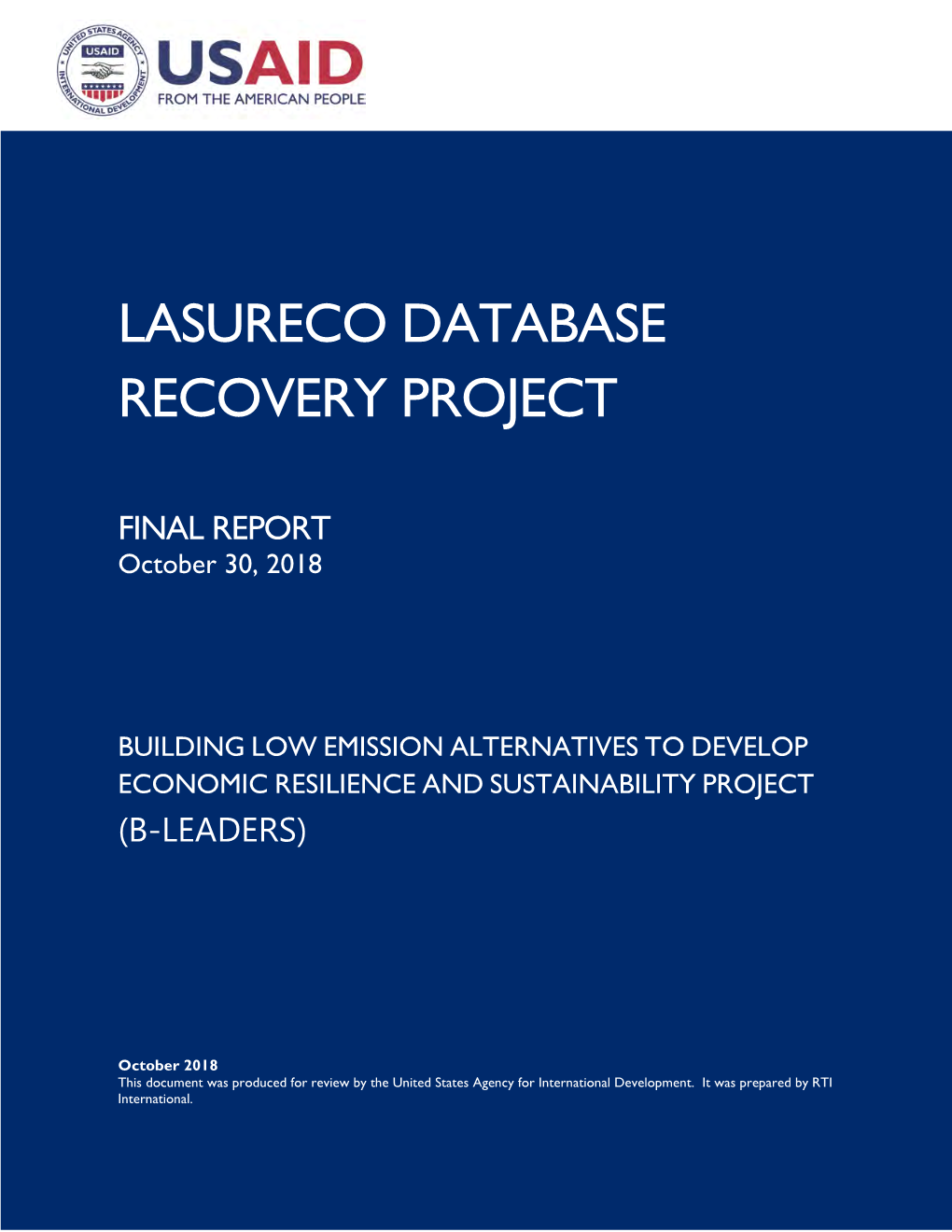 Lasureco Database Recovery Project