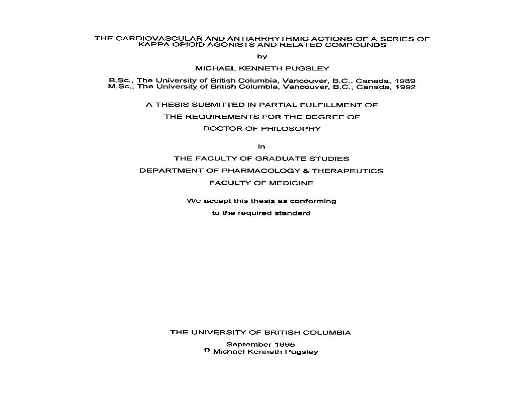 The Cardiovascular and Antiarrhythmic Actions of A