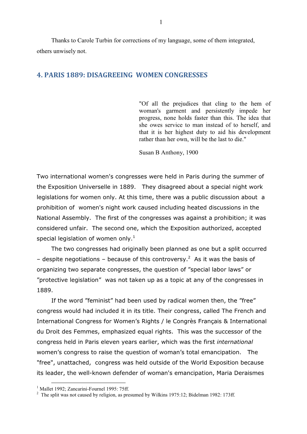 4. Paris 1889: Disagreeing Women Congresses