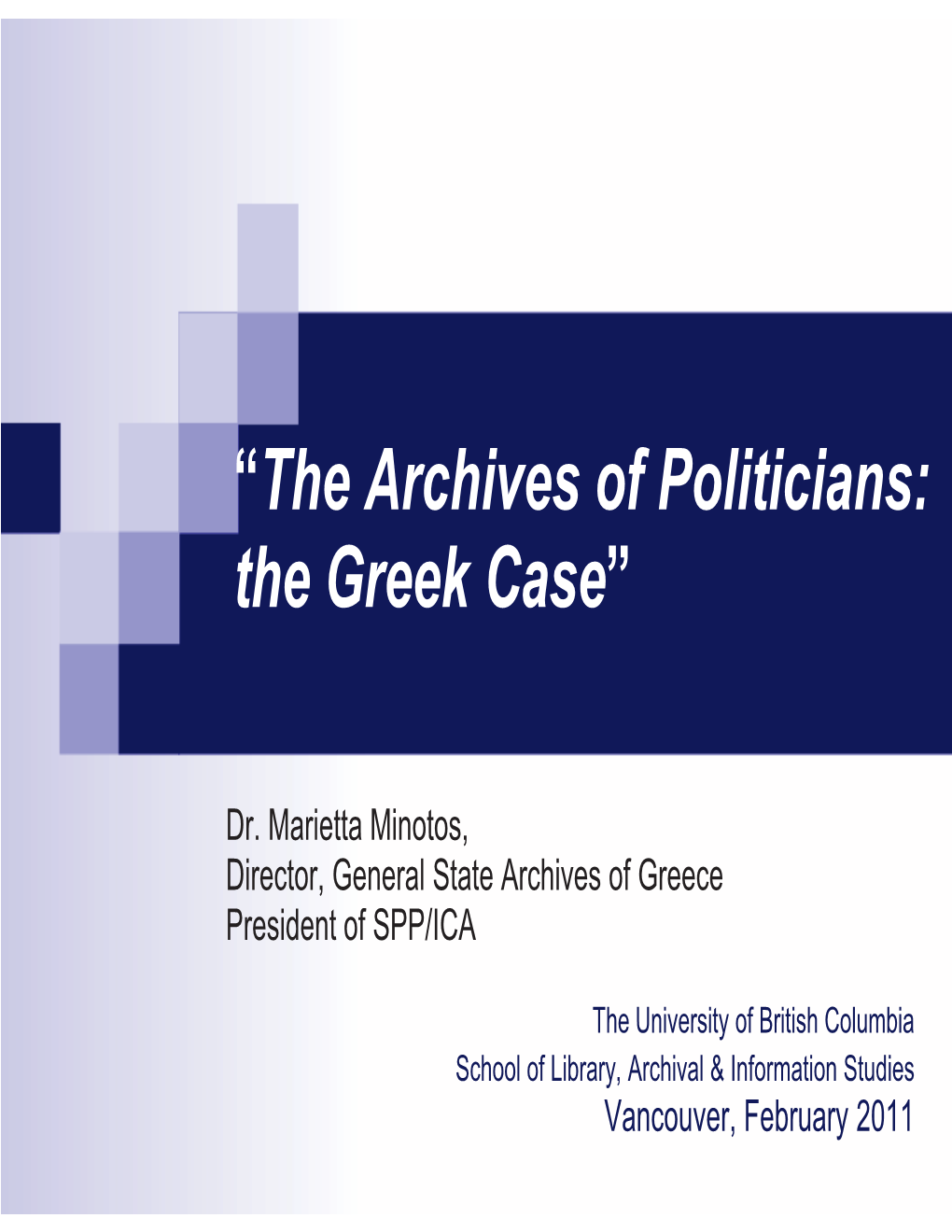 The Greek Case”