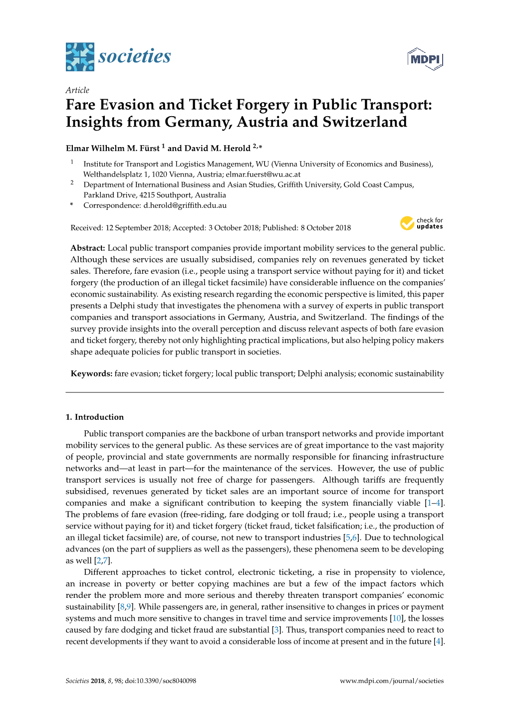 Fare Evasion and Ticket Forgery in Public Transport: Insights from Germany, Austria and Switzerland