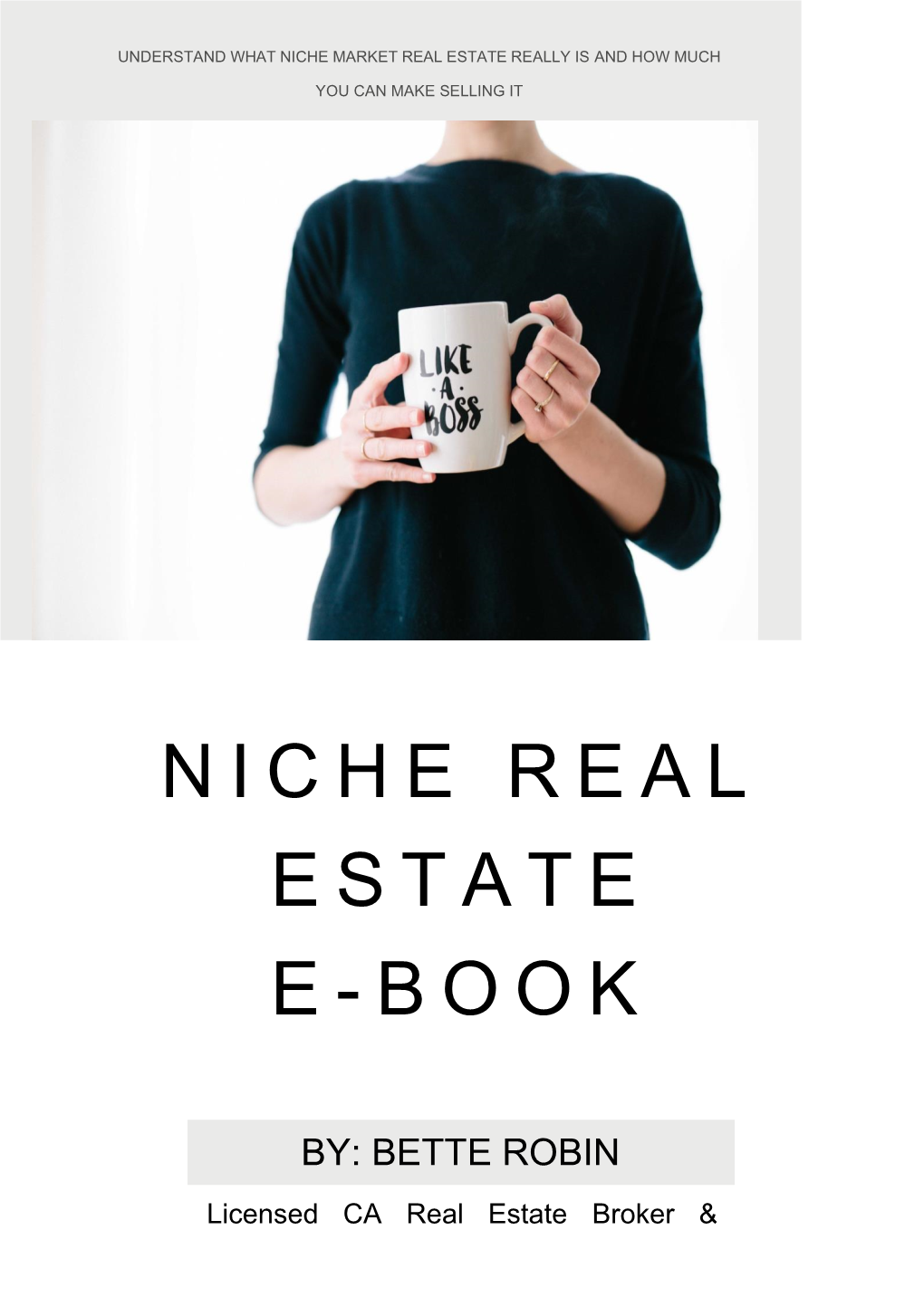 Niche Real Estate E-Book Simple Guide to Know Your