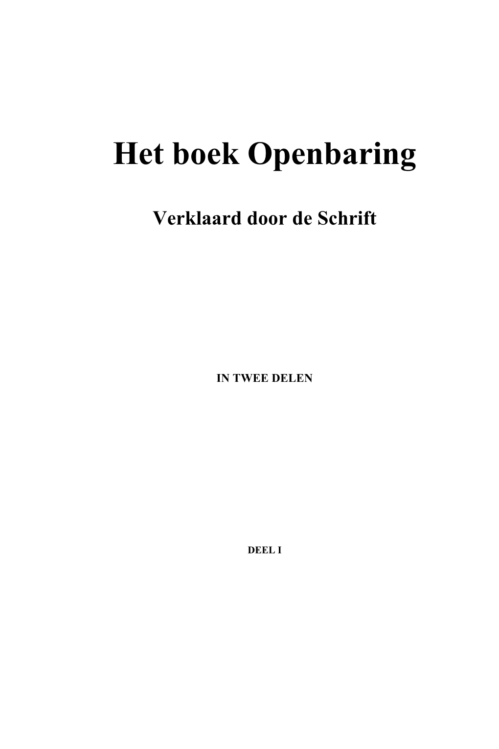 Het Boek Openbaring